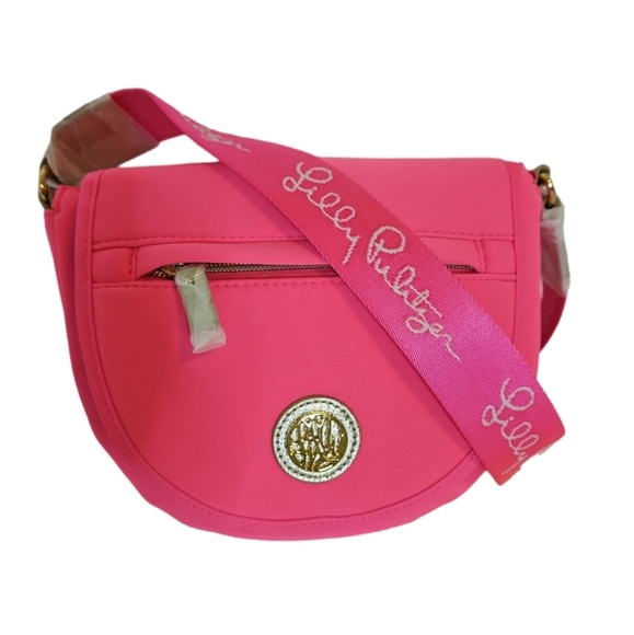 Lilly Pulitzer Handbags - Lilly Pulitzer Giavanna Neoprene Crossbody Aura Pink NEW